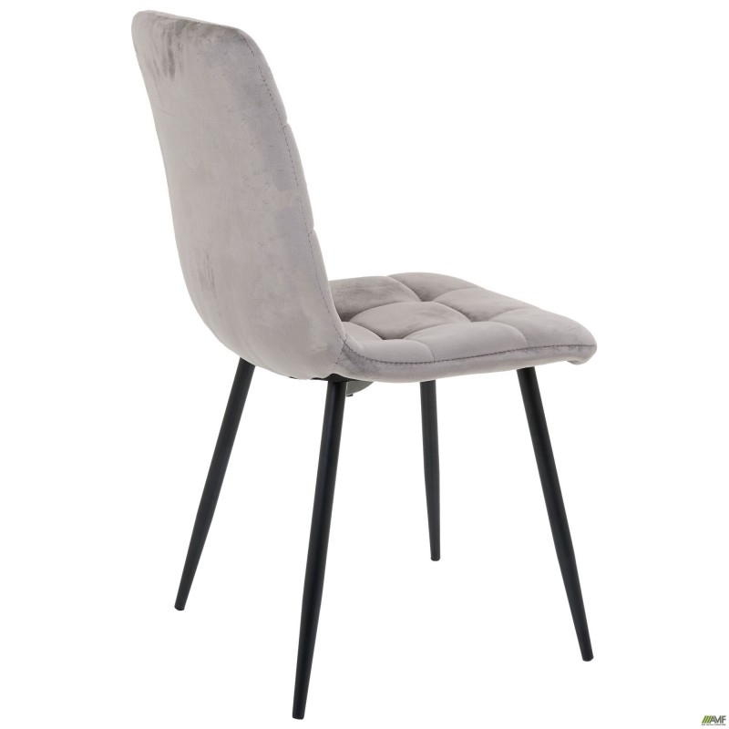 Стілець Cherry-C чорний/вельвет сірий AMF
