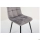 Стілець Cherry-C чорний/вельвет сірий AMF