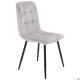 Стілець Cherry-C чорний/вельвет світло-сірий AMF