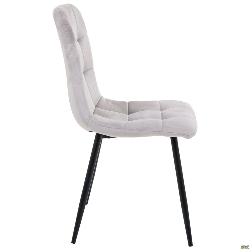 Стілець Cherry-C чорний/вельвет світло-сірий AMF