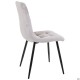 Стілець Cherry-C чорний/вельвет світло-сірий AMF