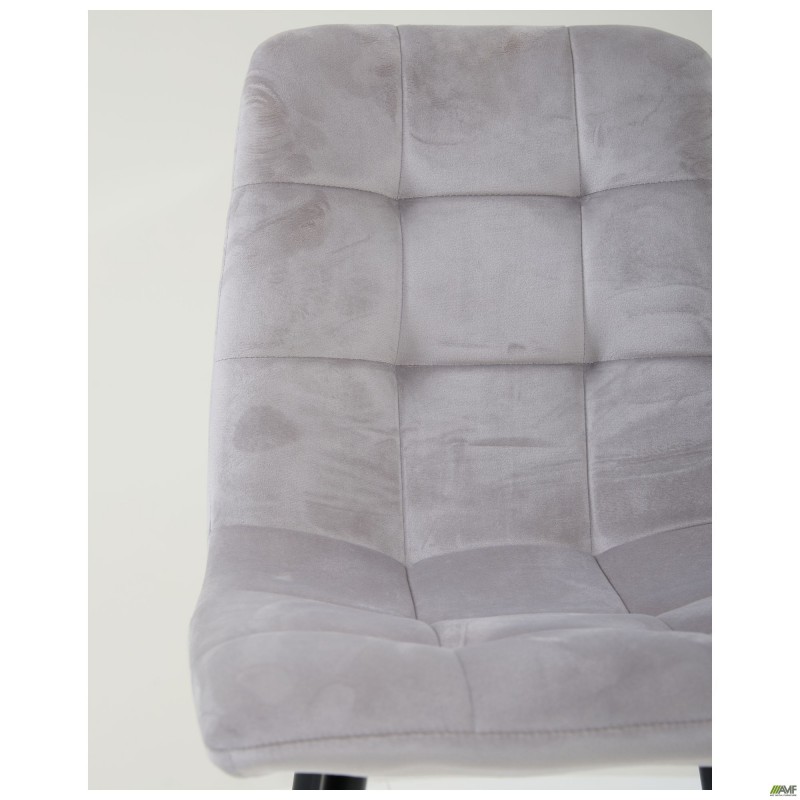 Стілець Cherry-C чорний/вельвет світло-сірий AMF