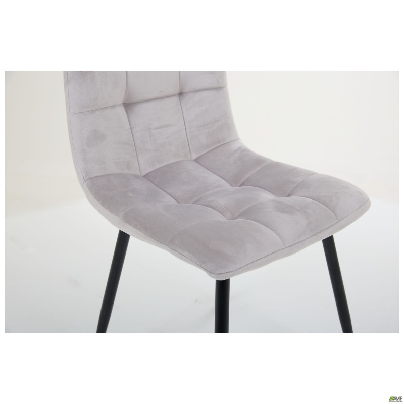 Стілець Cherry-C чорний/вельвет світло-сірий AMF
