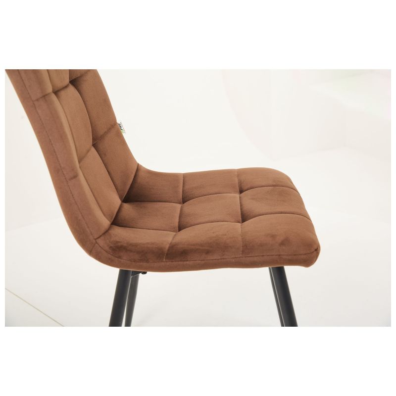 Стілець Cherry чорний/вельвет кавовий AMF