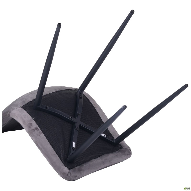 Стілець Cherry чорний/вельвет сірий AMF