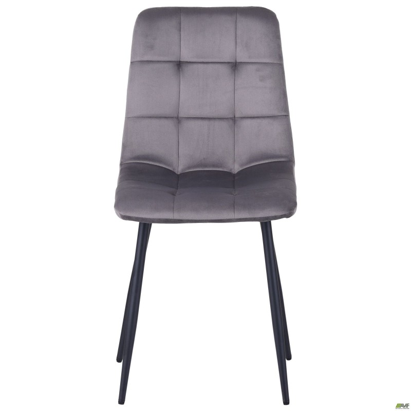 Стілець Cherry чорний/вельвет сірий AMF