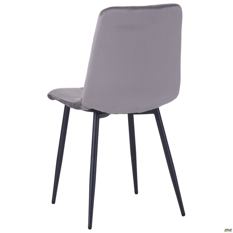 Стілець Cherry чорний/вельвет сірий AMF