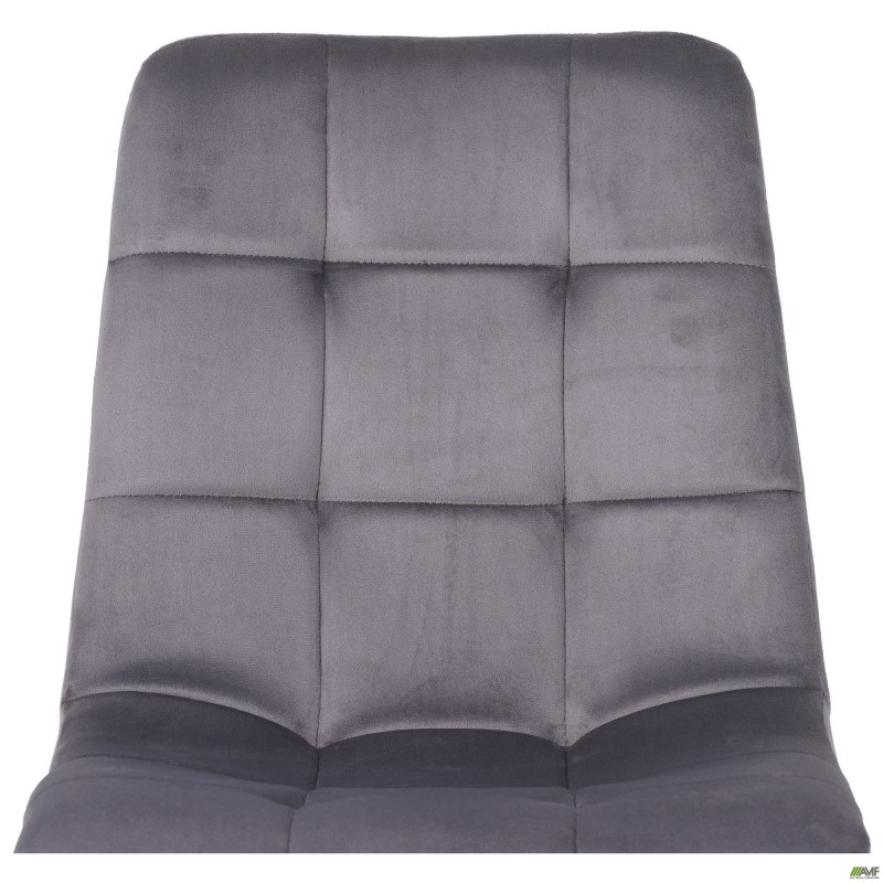 Стілець Cherry чорний/вельвет сірий AMF