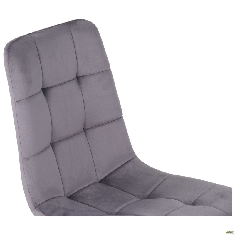 Стілець Cherry чорний/вельвет сірий AMF