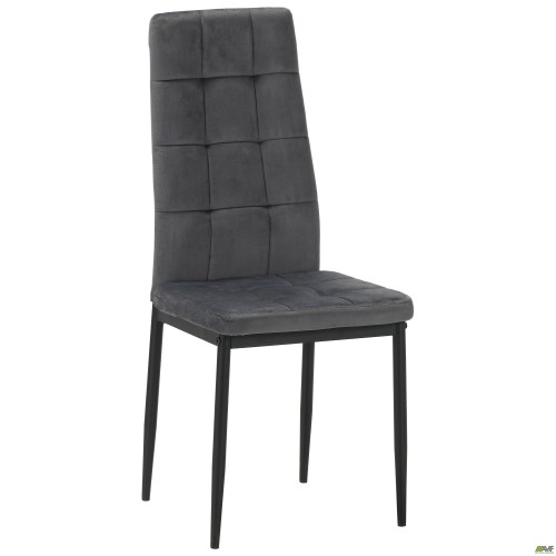 Стілець Hunter чорний/вельвет темно-сірий AMF