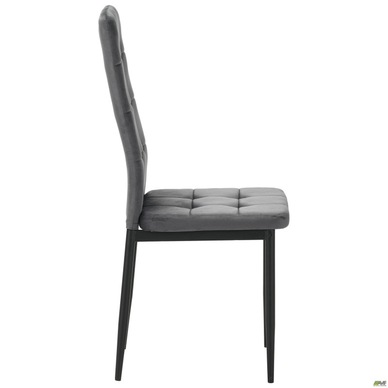 Стілець Hunter чорний/вельвет темно-сірий AMF