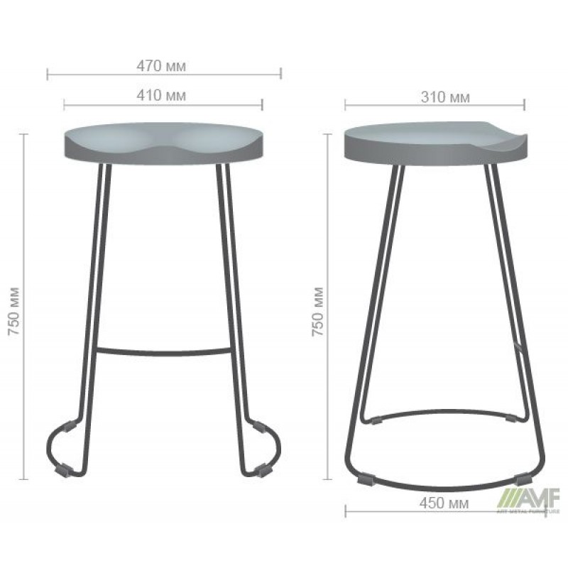 Стілець Jam чорний графiт Ясень натуральний AMF