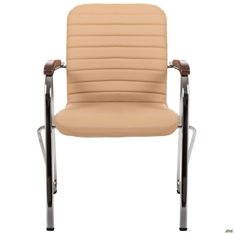 Стілець Rumba хром орех Шкірзам бежевий AMF