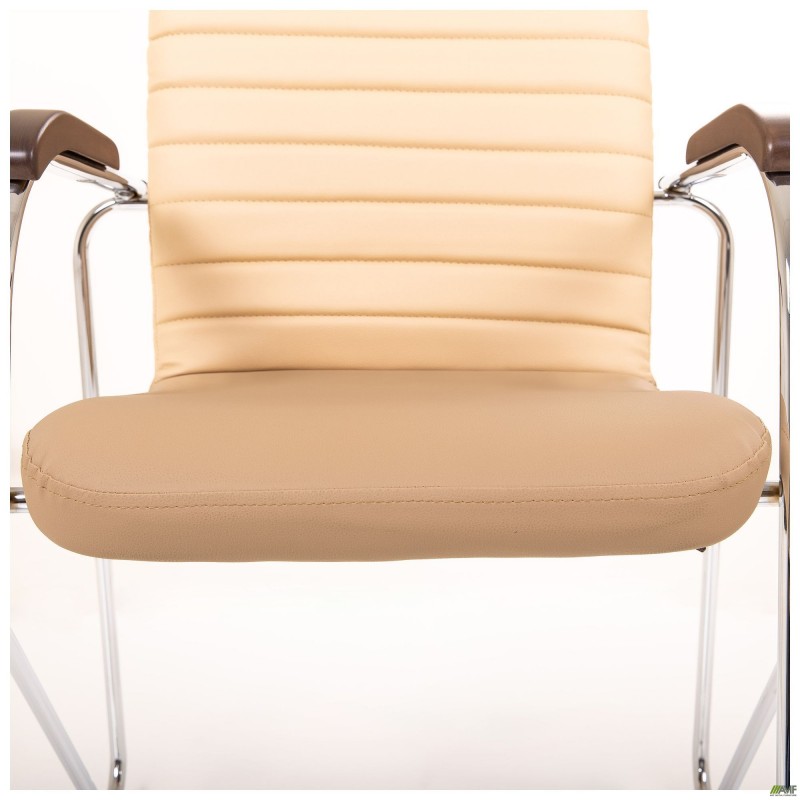 Стілець Rumba хром орех Шкірзам бежевий AMF