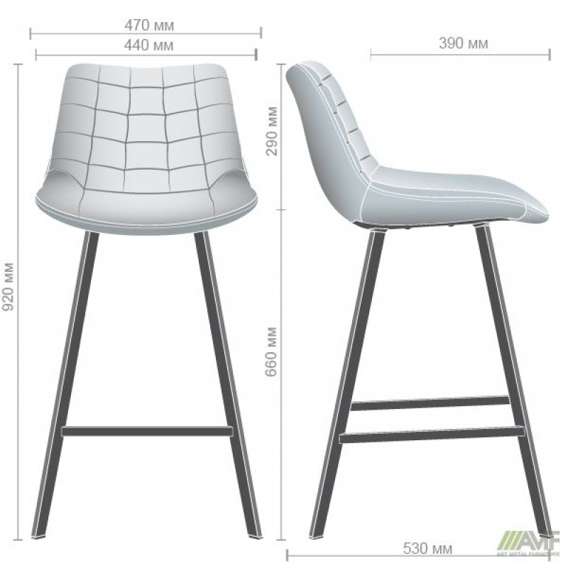 Стілець барний Clif Dark grey AMF