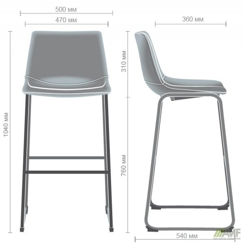 Стілець барний Colt 8001H шоколад/R130 AMF