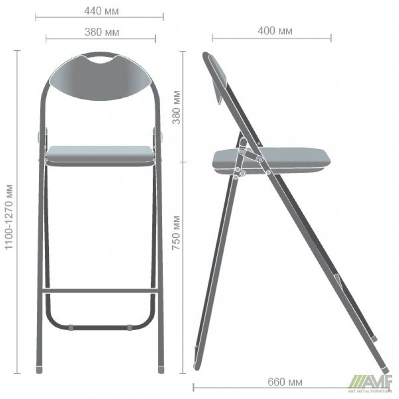 Стілець Джокер Хокер чорний ПВХ чорний AMF
