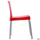 Стілець Корсика алюм пластик червоний AMF