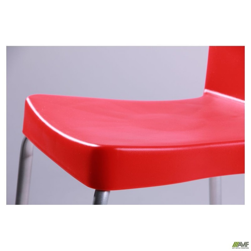 Стілець Корсика алюм пластик червоний AMF