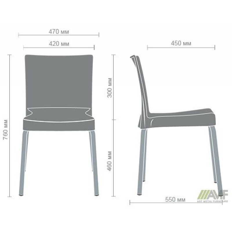 Стілець Корсика алюм пластик зелений AMF