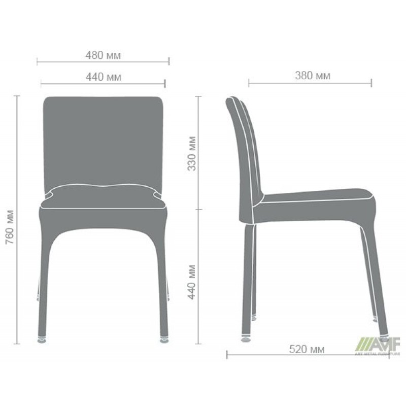 Стілець Корсіка Софт хром Неаполь № 55 AMF