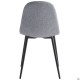 Стілець Лучія чорний світло-сірий AMF