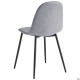 Стілець Лучія чорний світло-сірий AMF