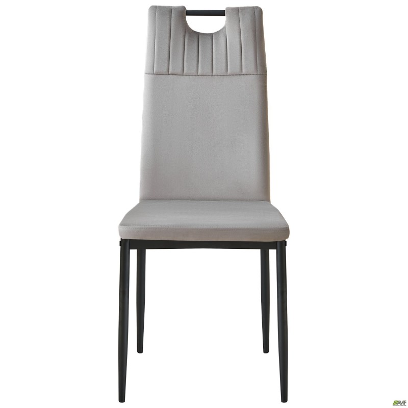 Стілець обідній Alabama чорний/вельвет світло-сірий AMF
