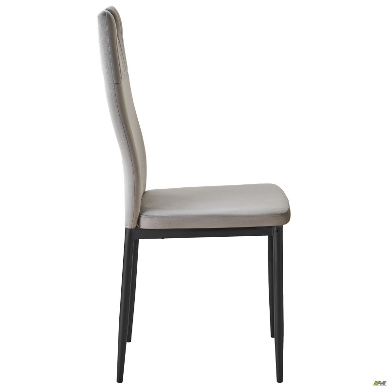 Стілець обідній Alabama чорний/вельвет світло-сірий AMF