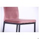 Стілець обідній Alabama чорний / велюр рожевий антик AMF