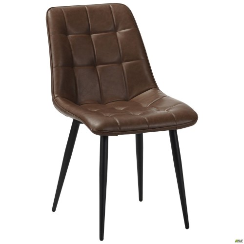 Стілець обідній Arkansas-D чорний/шкірозамінник камел AMF