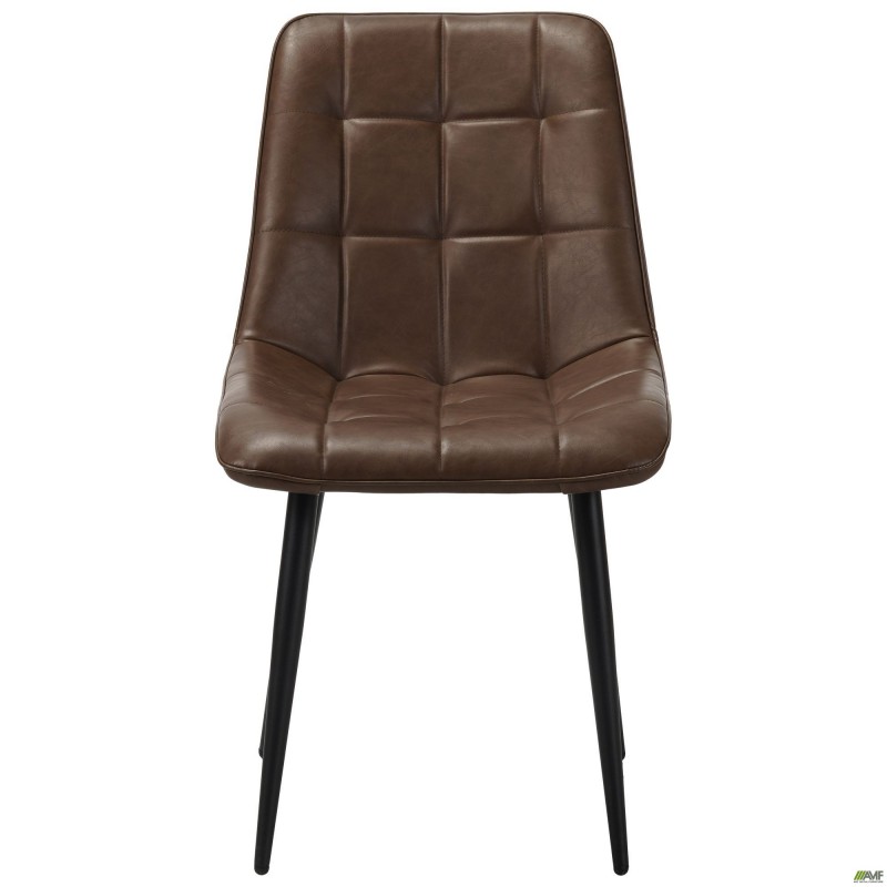 Стілець обідній Arkansas-D чорний/шкірозамінник камел AMF