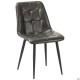Стілець обідній Arkansas-D чорний/шкірзам сірий AMF