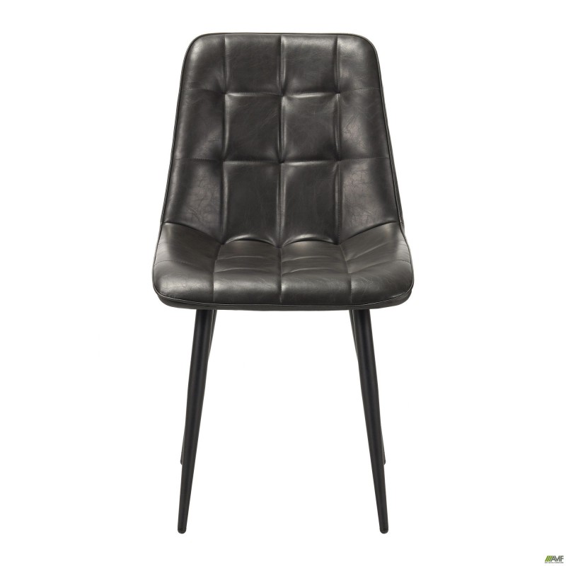 Стілець обідній Arkansas-D чорний/шкірзам сірий AMF