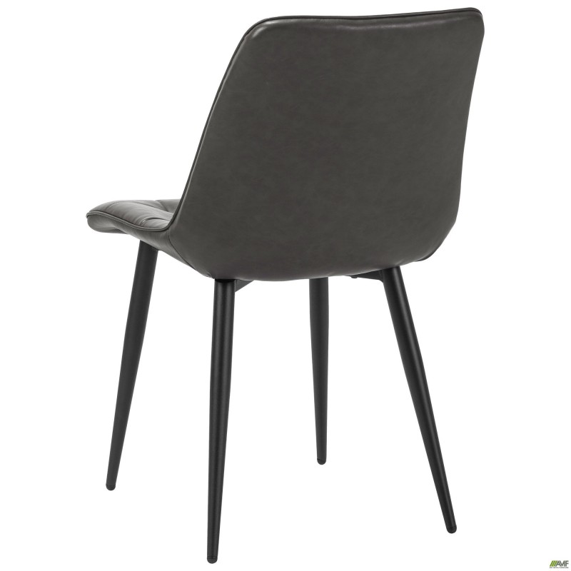 Стілець обідній Arkansas-D чорний/шкірзам сірий AMF