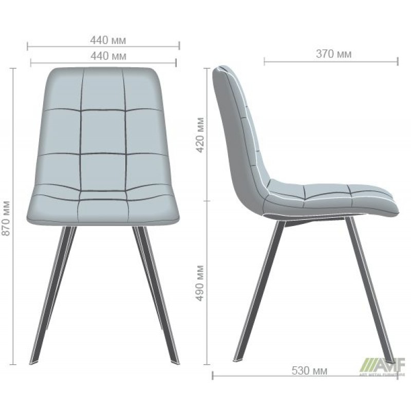 Стілець обідній Harlem чорний/кавовий AMF