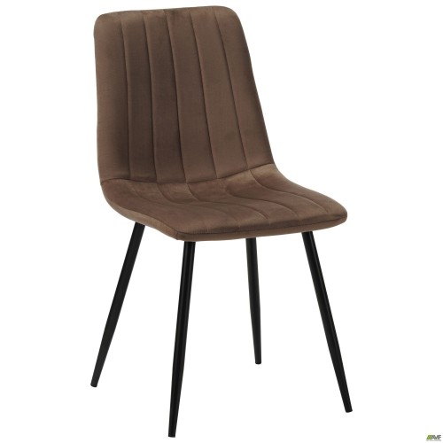 Стілець обідній Indiana-D чорний/velvet коричневий AMF