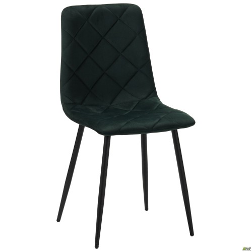 Стілець обідній Jake чорний/velvet темно-зелений AMF