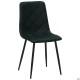 Стілець обідній Jake чорний/velvet темно-зелений AMF