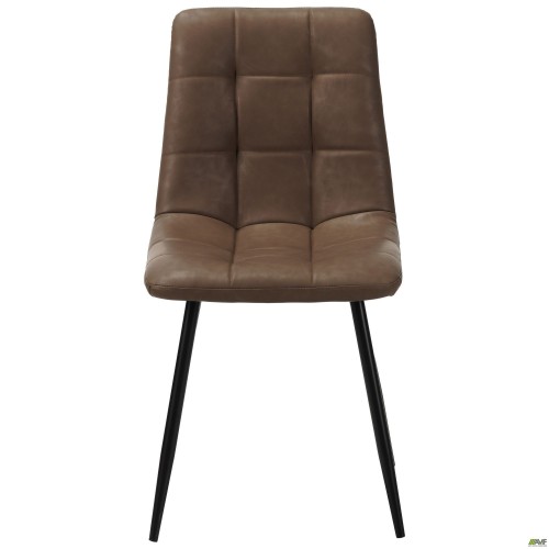 Стілець обідній Kansas-D чорний/шкірозамінник каміл AMF