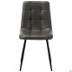 Стілець обідній Kansas-D чорний/шкірозамінник темно-сірий AMF