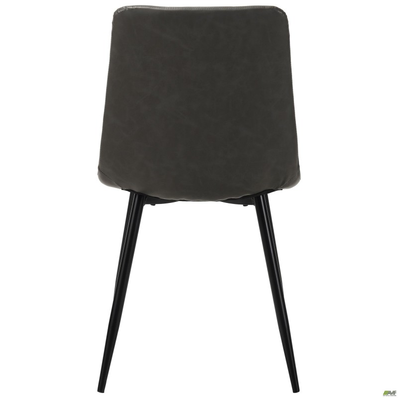 Стілець обідній Kansas-D чорний/шкірозамінник темно-сірий AMF