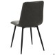 Стілець обідній Kansas-D чорний/шкірозамінник темно-сірий AMF