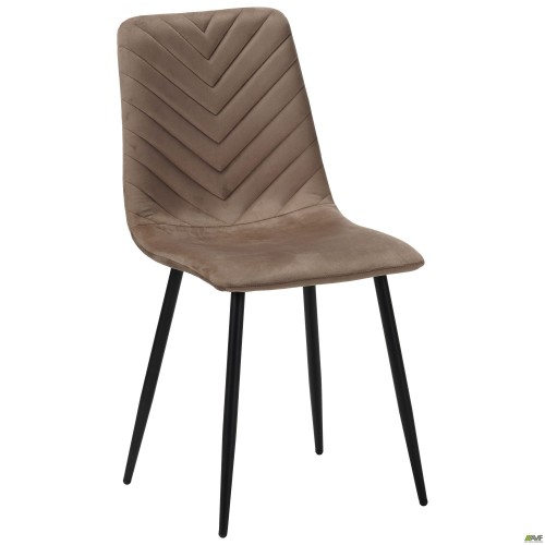 Стілець обідній Loki чорний/velvet темний- камін AMF