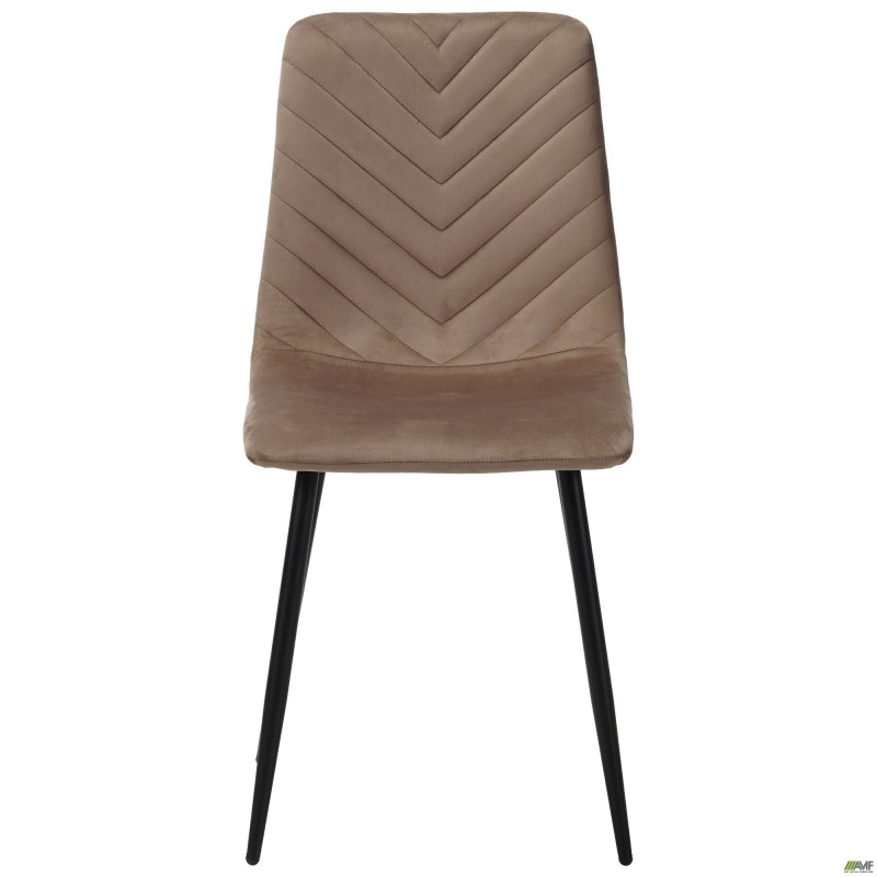 Стілець обідній Loki чорний/velvet темний- камін AMF