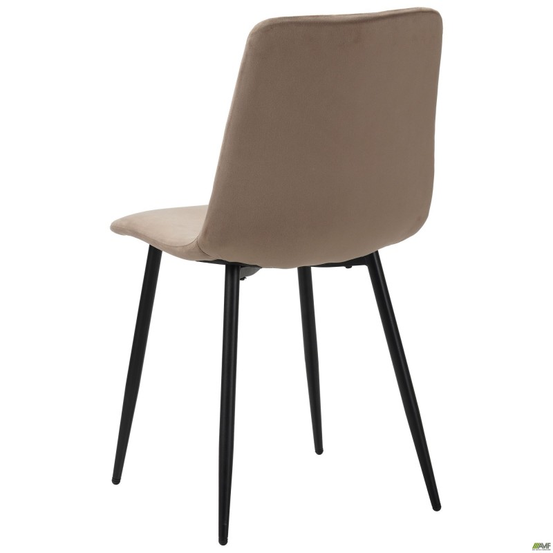 Стілець обідній Loki чорний/velvet темний- камін AMF