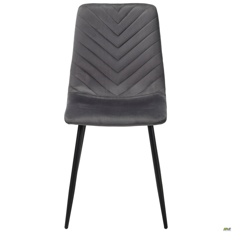 Стілець обідній Loki чорний/velvet темно-сірий AMF