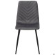Стілець обідній Loki чорний/velvet темно-сірий AMF