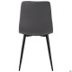 Стілець обідній Loki чорний/velvet темно-сірий AMF