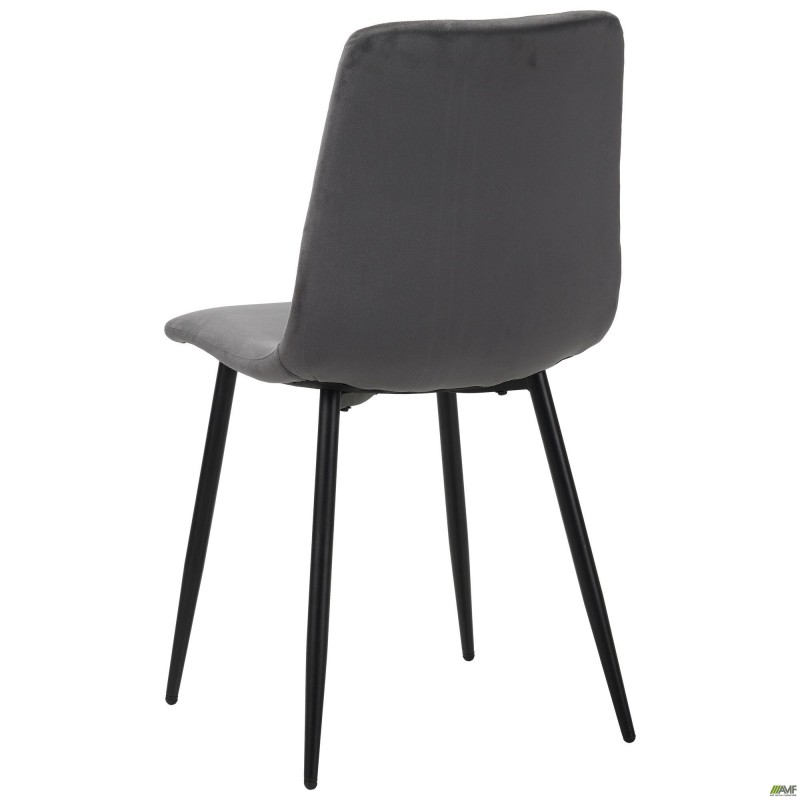 Стілець обідній Loki чорний/velvet темно-сірий AMF